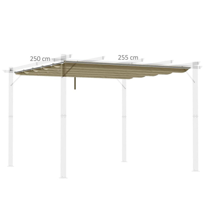 Pergola Shade Cover for 3 x 3m Pergola, Replacement Canopy Fabric Only, Tan