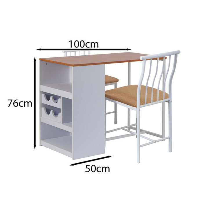 Space-Saving Compact Bistro Dining Set - White