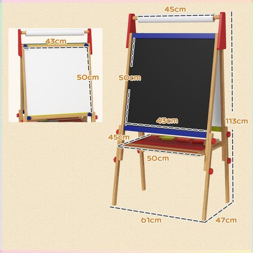 AIYAPLAY 3 in 1 Kids Easel with Paper Roll