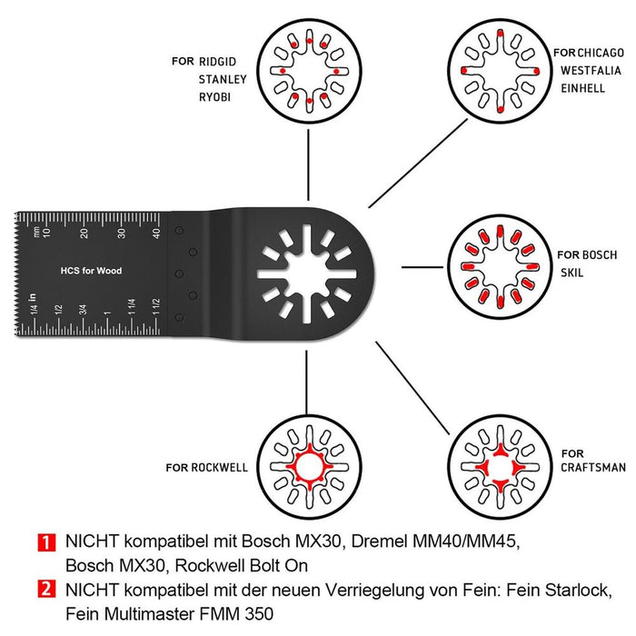 10PCS Oscillating Multi Tool Blade Wood Metal Cutter Saw Blade for Dewalt Fein