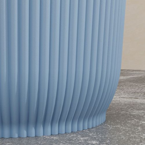 Outsunny Set of 3 Round Plant Pots Outdoor 22cm for Garden Decoration, Blue