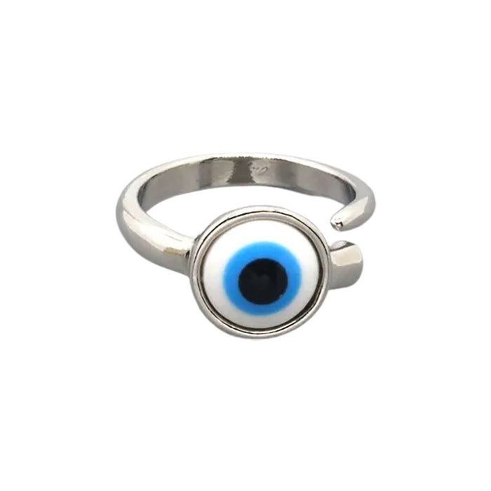 Evil Eye Ring, Silver: Protection & Style in One. High-quality, Captivating Design. Negative Energy Ward Off. Good Fortune. A Must-Have Accessory.