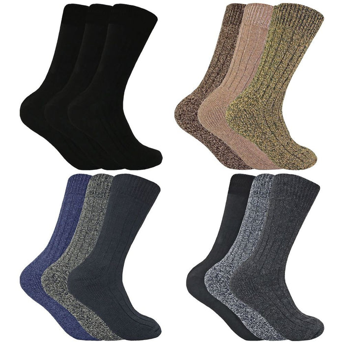 Premium Wool Blend Socks - Stay Warm & Cozy - 3 Pairs