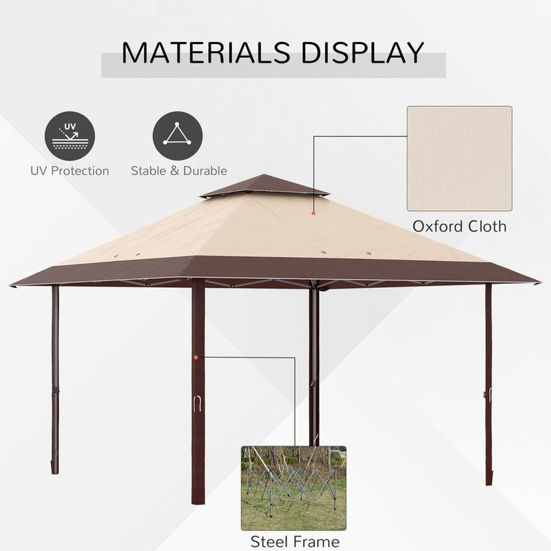 Premium 4x4m Outdoor Pop-Up Canopy Tent - Adjustable & Portable Gazebo for Parties & Camping
