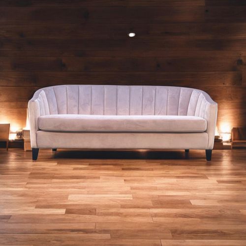 189CM 3 SEATER PINK VELVET SOFA