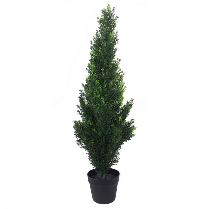 UV Resistant 90cm Artificial Cedar Cypress Topiary - Lifelike Foliage - Indoor/Outdoor - Strong & Durable - Various Sizes