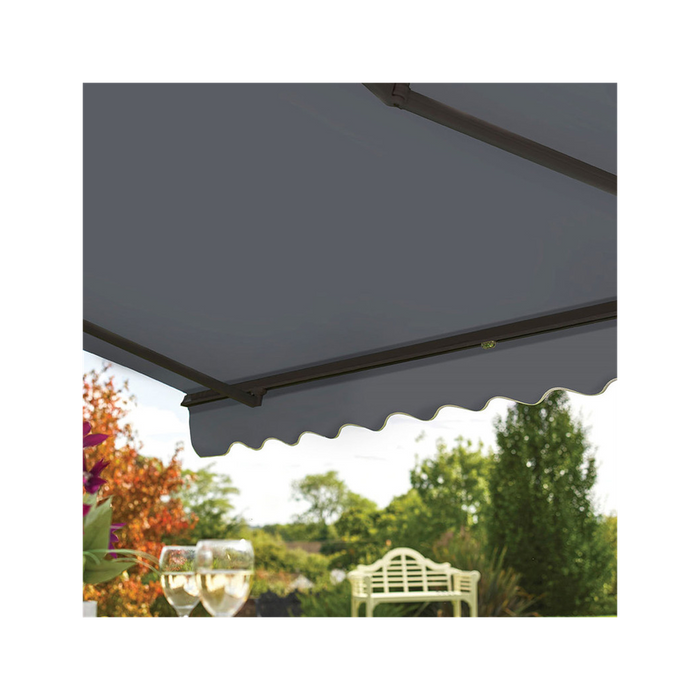 Greenhurst Deluxe Charcoal Awning (3m) - High Quality, Easy Installation, Weather Protection