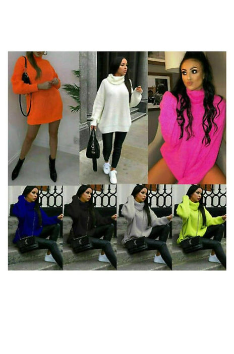 Ladies Polo Knitted Florecent Jumper