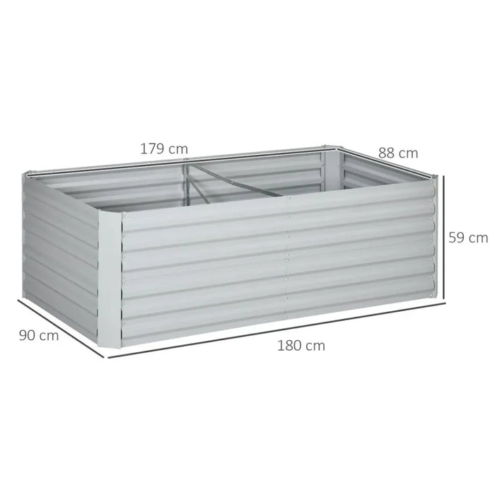 Galvanized Steel Outdoor Planters - Sturdy, Spacious, and Versatile - Ideal for Growing Plants, Vegetables, and More!