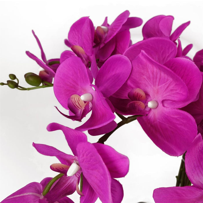 Premium 85cm Dark Pink Artificial Bush Orchid - Stunning Quality