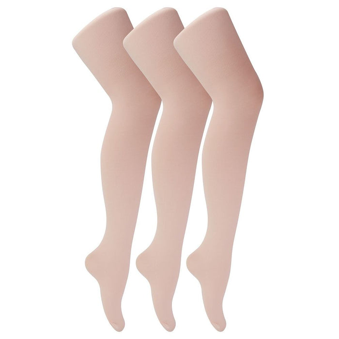 Soft Girls Ballet Tights - 3 Pack - Luxury Quality - Pink & White - Comfortable - 70 Denier