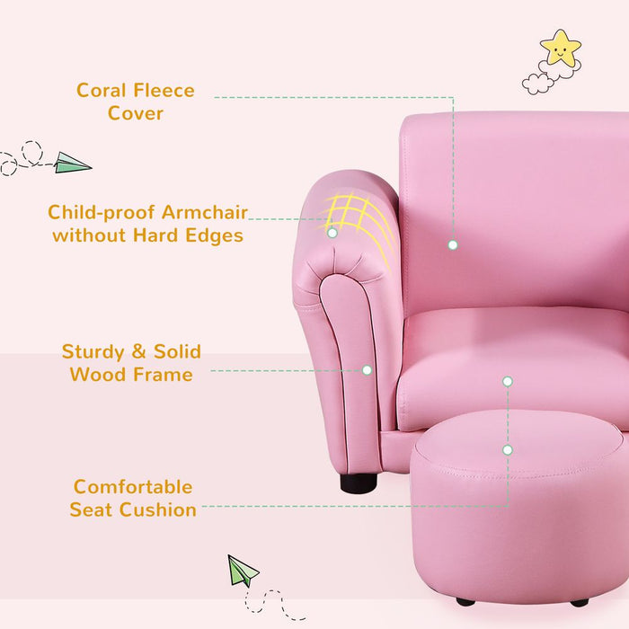 Premium Pink Kids Sofa Chair Set | Comfortable & Durable | Playroom & Bedroom Furniture