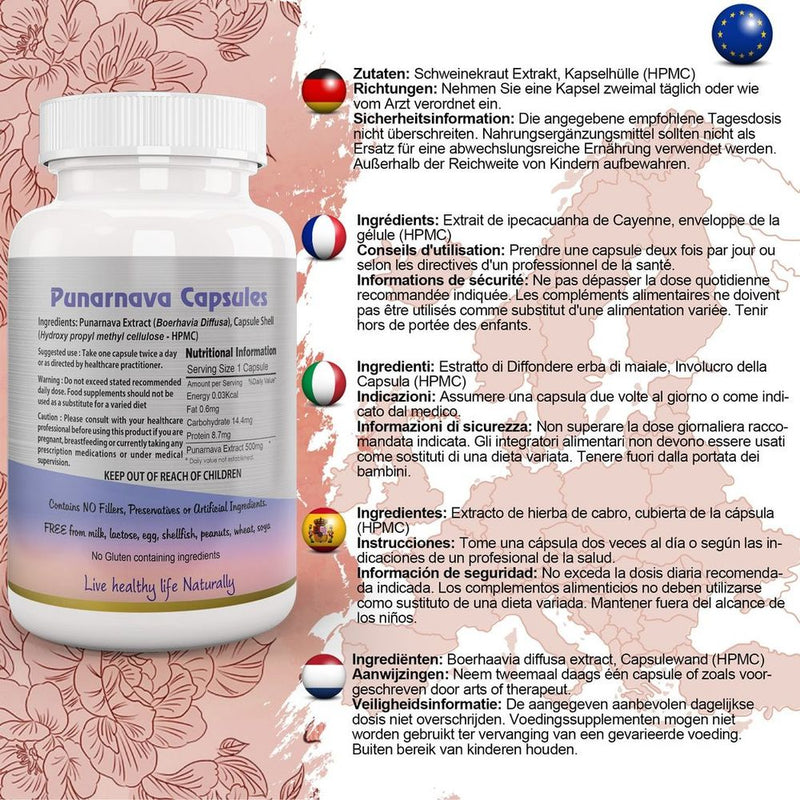 Punarnava Capsule (Boerhavia Diffusa) - Rejuvenate with this Potent Ayurvedic Herb - High Quality & All-Natural