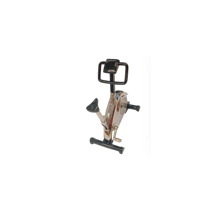 Miniature Clock Silver Plated Metal Gym Exercize Bike Equipment Solid Brass IMP1093 - CLEARANCE NEEDS RE-BATTERY