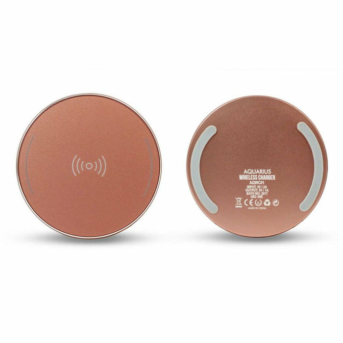 Aquarius Portable Wireless Charger - Rose Gold. Universal for all Devices. Effortless Charging. Safe & Reliable.