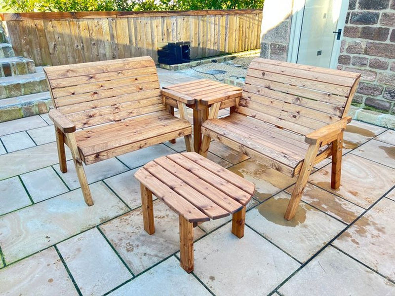 Premium Burghley Outdoor Furniture Set - Classic English Design, 10 Year Rot Free Guarantee, FSC-Sourced Materials