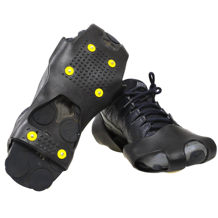 Ice Grippers Non-Slip on Ice & Snow | 6 Metal Spikes | Optimal Traction | S, M, L, XL