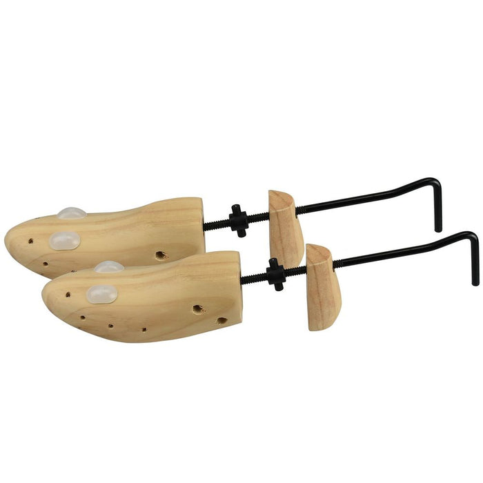 Premium Wooden Shoe Stretcher | MENS Size 6-12 | 2-Way Adjustable | Relieve Pain | Durable Wood | Free Corn Plastic Caps