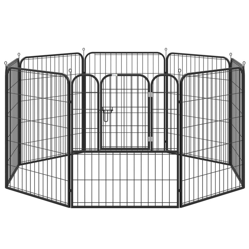 PawHut Dog Pen 8 Panels Puppy Pen Heavy Duty Pet Playpen for Indoor Outdoor for Dogs, Rabbits, Ducks 100cm High