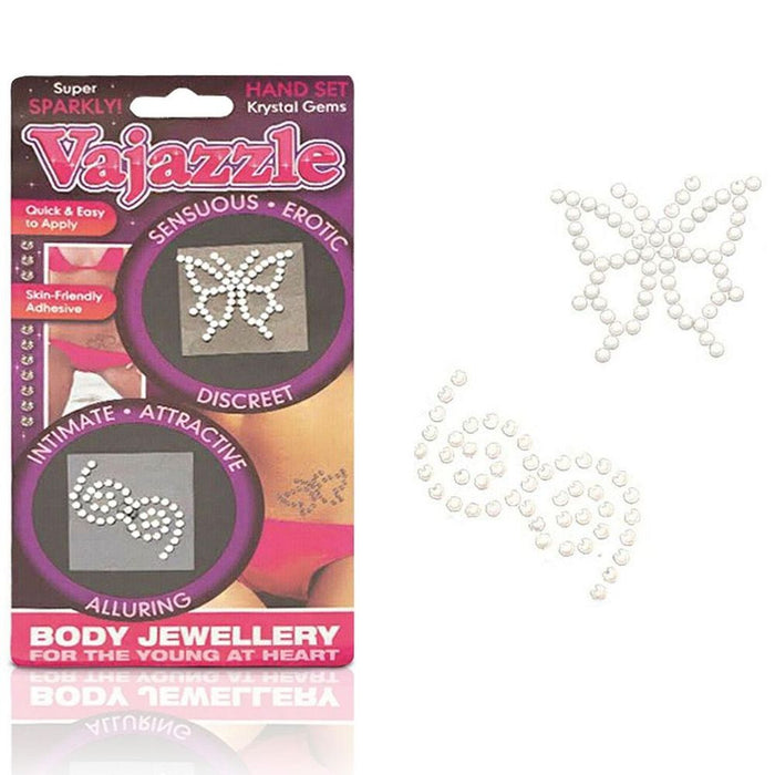 Fashionable Stick On Body Crystals - PMS Twin Pack - High Quality Self-Adhesive Design - Sparkle and Shine!