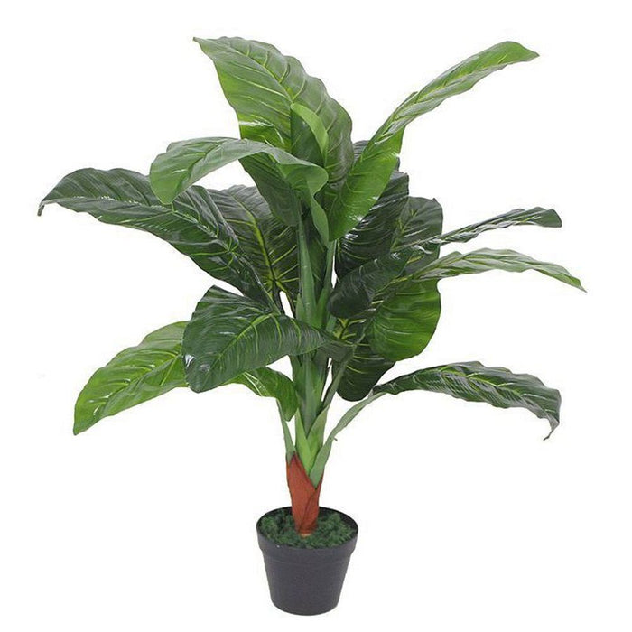 Premium XL 105cm Artificial Elephant Ear Plant - Lifelike Leaf Design - Top Quality