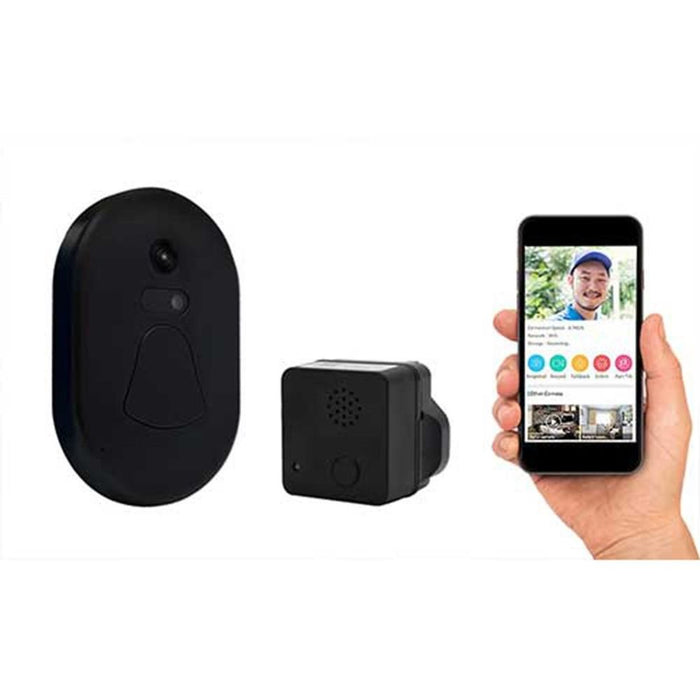 Aquarius Wifi Wireless Smart Camera Doorbell[Black]