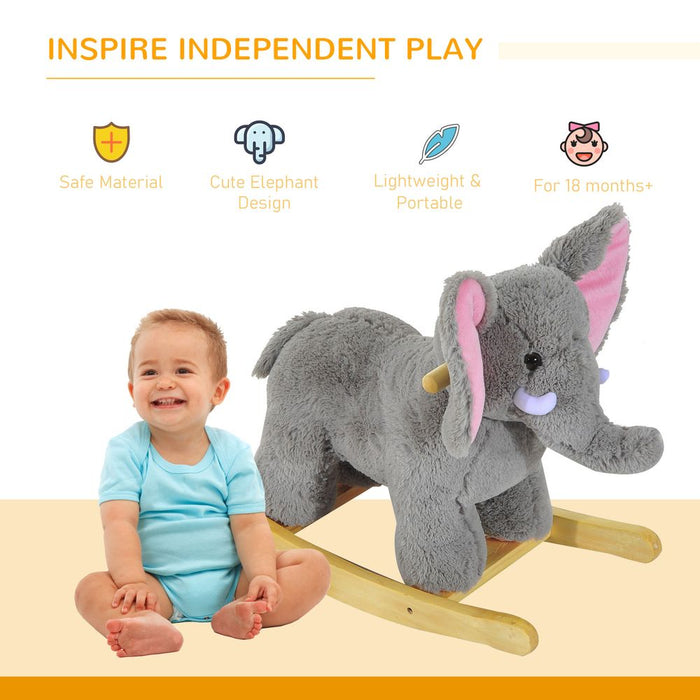 Premium Gray Elephant Rocker - Quality, Fun, and Safety for Kids