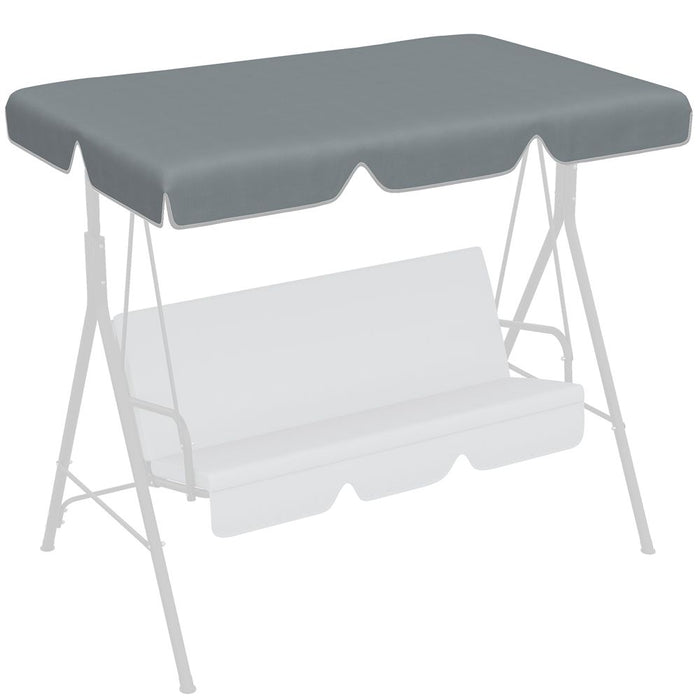 Premium UV50+ Grey Swing Canopy Replacement - Fits Outsunny 84A-054 series - Easy Set-Up - High-Quality Polyester - Protects from Sun