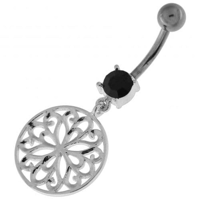 Flower Of Life Dangling Navel Belly Button Ring