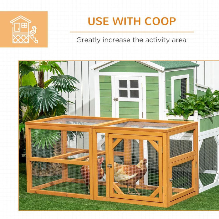 Spacious PawHut Wooden Chicken Coop | Perches, Doors | 2-4 Chickens | High-Quality & Secure