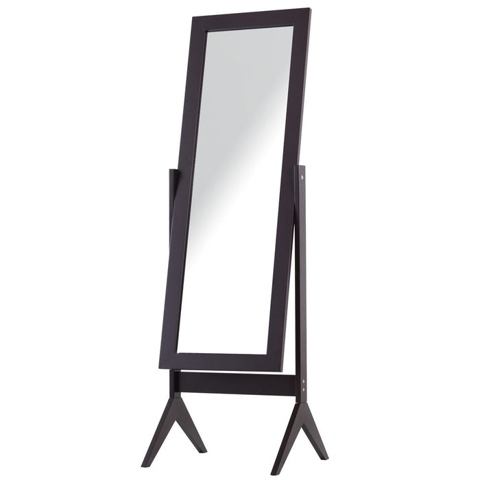 Freestanding Dressing Mirror 148x47cm Adjustable Angle Dark Brown Frame