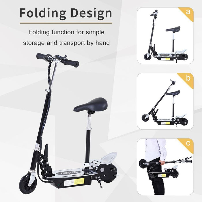 HOMCOM Teen Foldable Electric Scooters 120W w/ Brake Kickstand - Professional Seller, High Quality