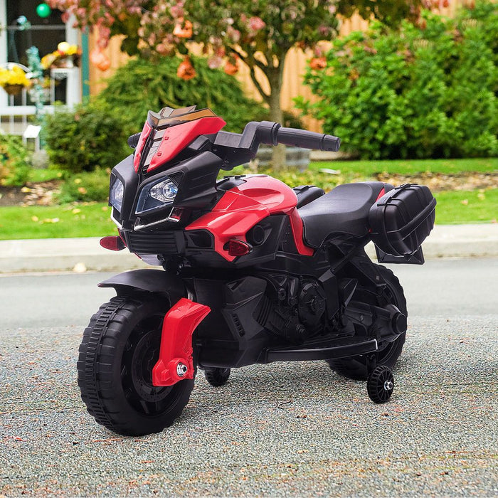 Premium 6V Electric Ride-On Toy Motorcycle for Kids - Red, 18-48 months. Battery powered, headlights, safe & easy assembly