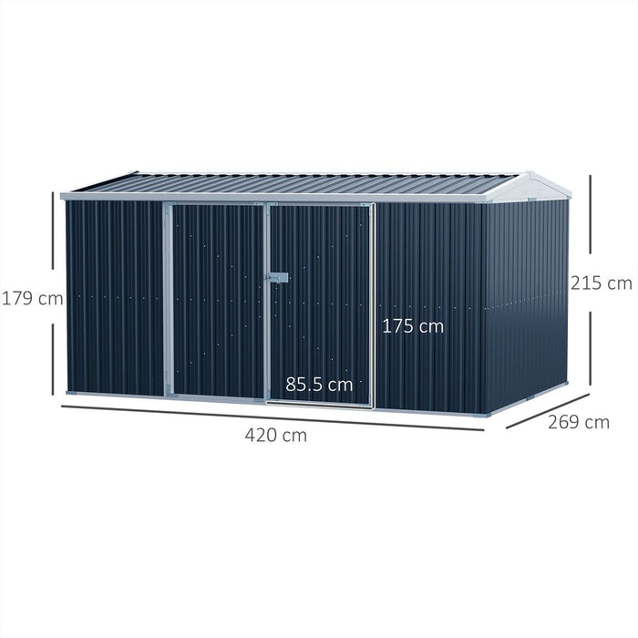 Premium Steel Outdoor Garden Storage Shed | Tool Storage Box for Backyard | Durable & Weather-Resistant | Outsunny