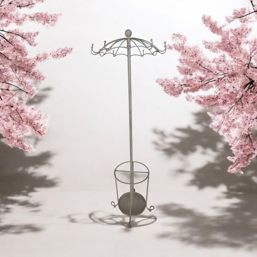 172CM CREAM METAL COAT STAND/ UMBRELLA HOL