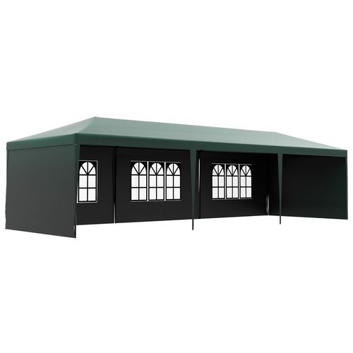 9m x 3m Outdoor Garden Gazebo Wedding Party Tent Canopy Marquee Green
