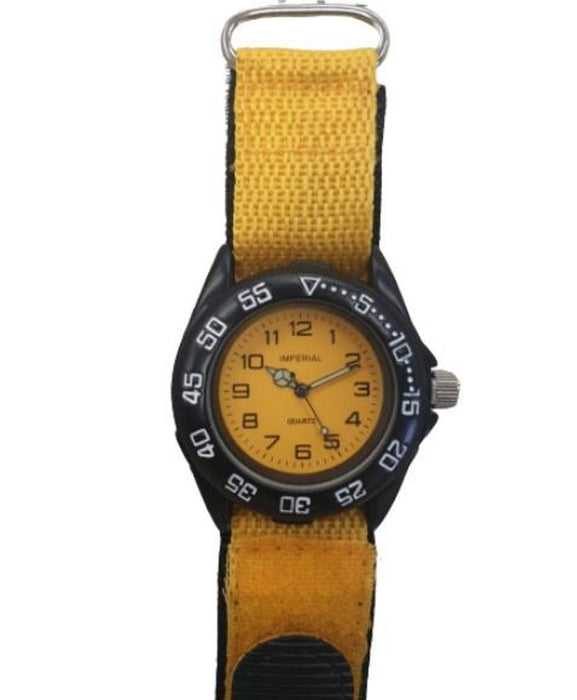 Imperial Kid's Yellow Big Dial Velcro Watch - Top Quality & Easy Fasten - IMP430Y