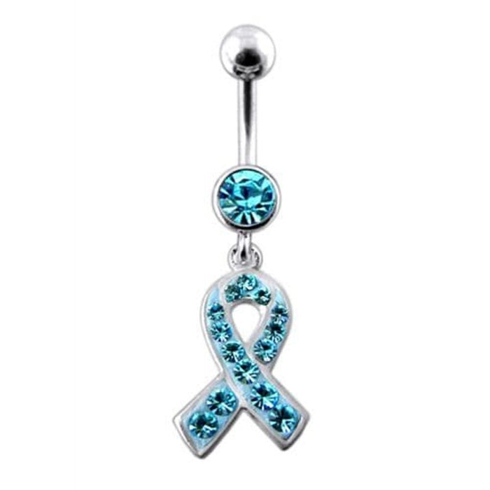 Fancy  CROSS Logo Dangling Belly Ring