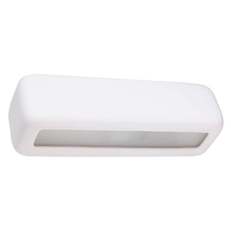 Subani Ceramic White 1 Light Classic Wall Light - E27 Socket, Futuristic Design