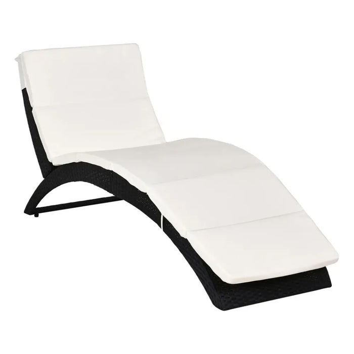 Ultimate Comfort Rattan Sun Lounger - Foldable, Reclining Garden Chair with Cushion