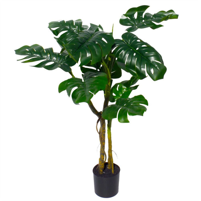 Exquisite 120cm Artificial Monstera Plant - High-Quality Twisted Stem - Realistic Details - Fully Potted - Perfect for Any Space