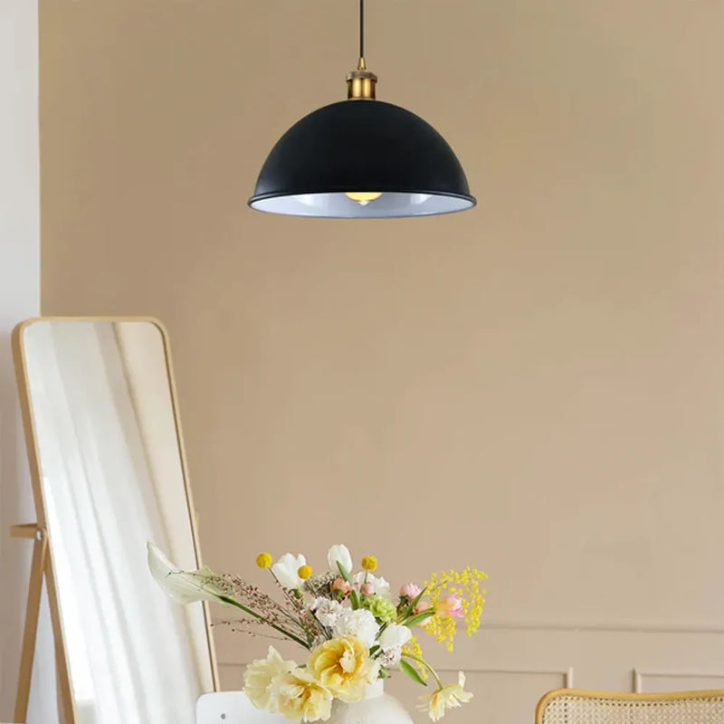 Vintage Black Inner White Ceiling Pendant Light Shade - High Quality Hanging Lamp for a Cozy Atmosphere