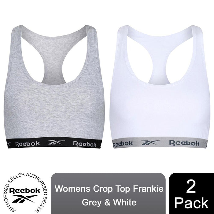 Reebok Women's 2 Multi-Pack Frankie Crop Top, Choice of Size & Colour