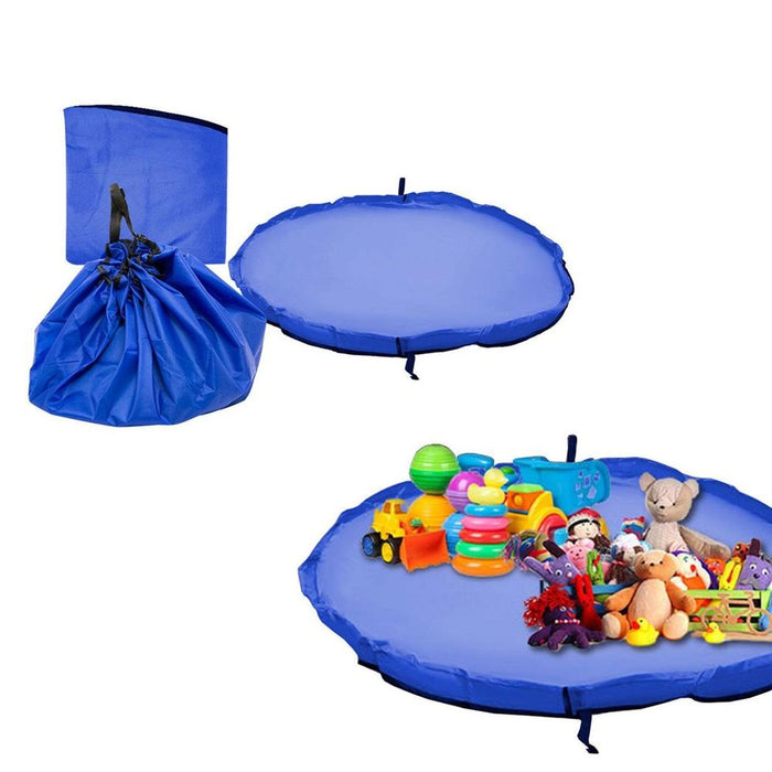 Doodle Toy Storage Bag & Play Mat - Blue: Durable, Organized, Portable - Perfect for Travel!