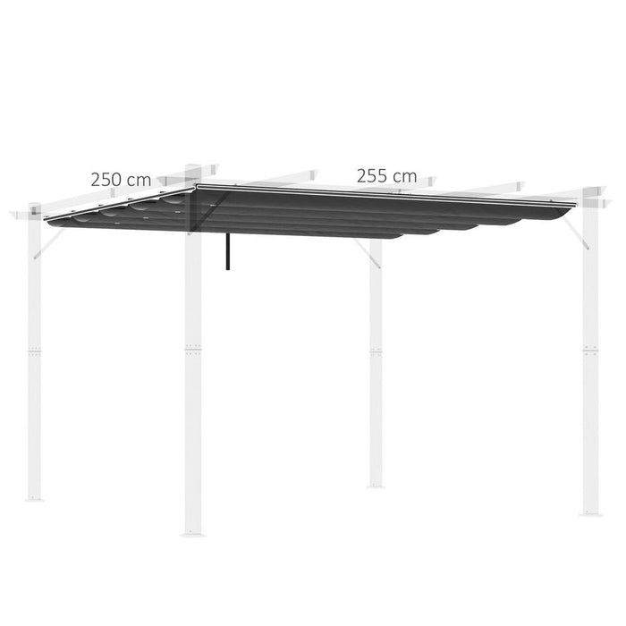 Premium Grey Pergola Shade Cover, 3x3m Replacement Canopy, Top Quality