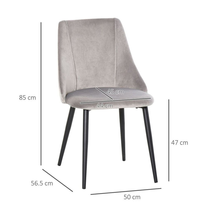 High Back Dining Chairs Velvet-Touch Accent Chairs with Metal Legs