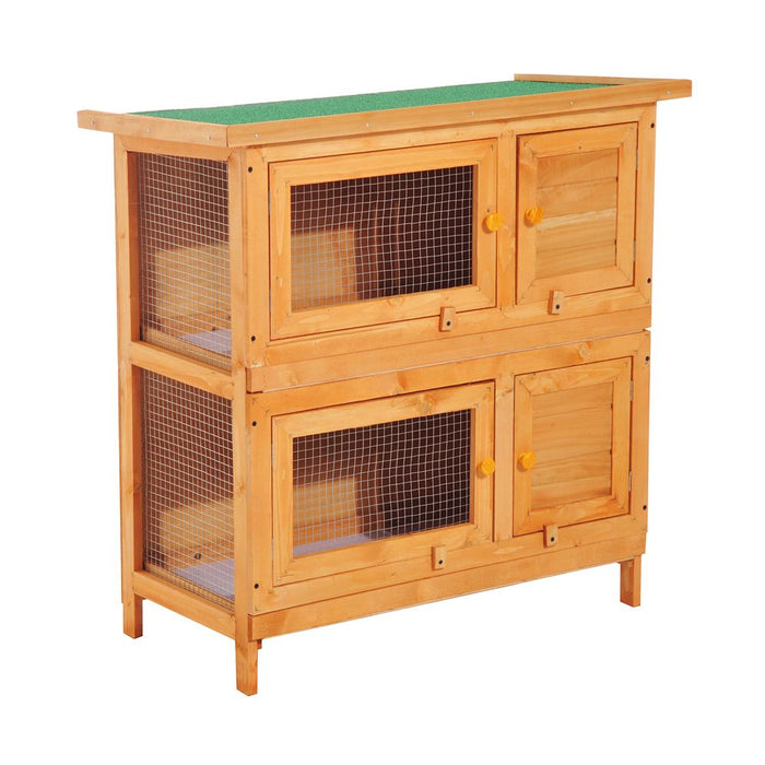 Premium Rabbit Hutch | Outdoor Wooden Bunnies House | 2 Sizes | Weather-Resistant