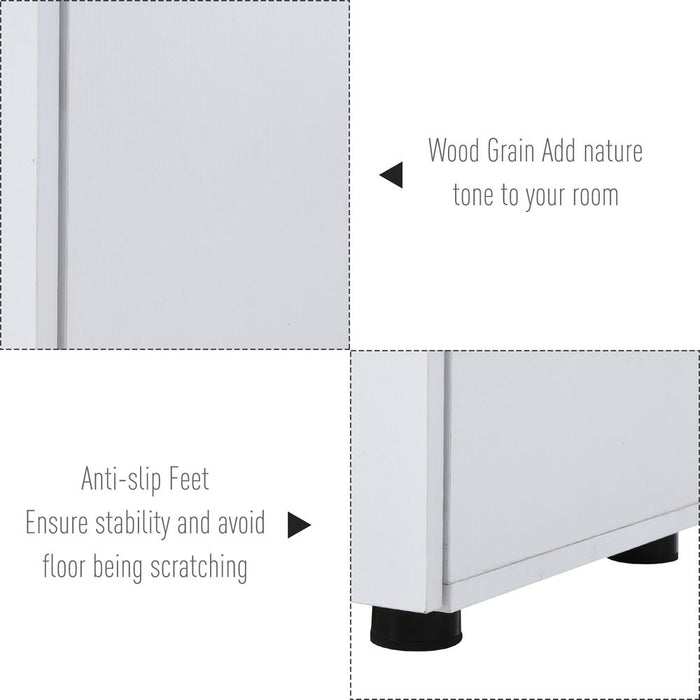 High-Quality 2-Tier Locking Office Storage Cabinet | Organize Files & Papers | White | HOMCOM