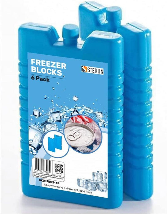 STERUN Freezer Blocks Cools & Keeps Food Fresh Drinks Cold - Reusable Long Lasting - For Freezer Cooler Bag Lunch Box Picnic