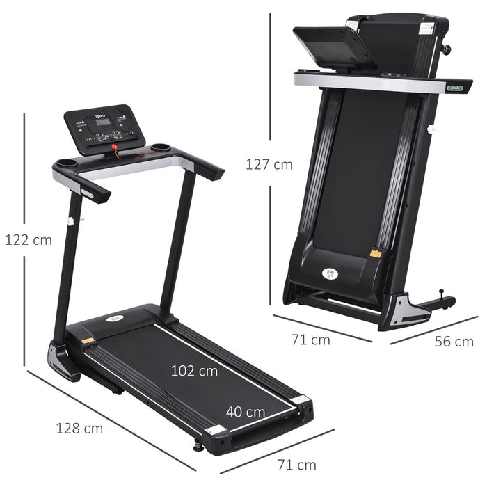 High-Speed Folding Treadmill - 500W Motor, 12km/h, Preset Programs - HOMCOM